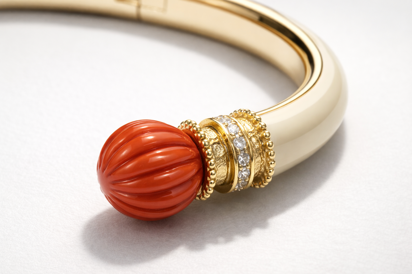 Coral With Ivory Bangle Bangles