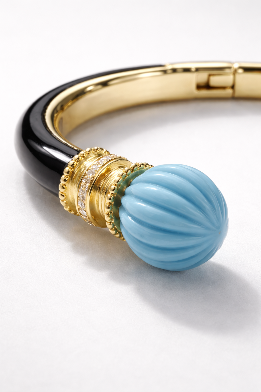 Feroza With Black Enamel Bangle Bangles