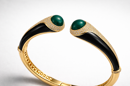 Black With Emerald Bangle Bangles