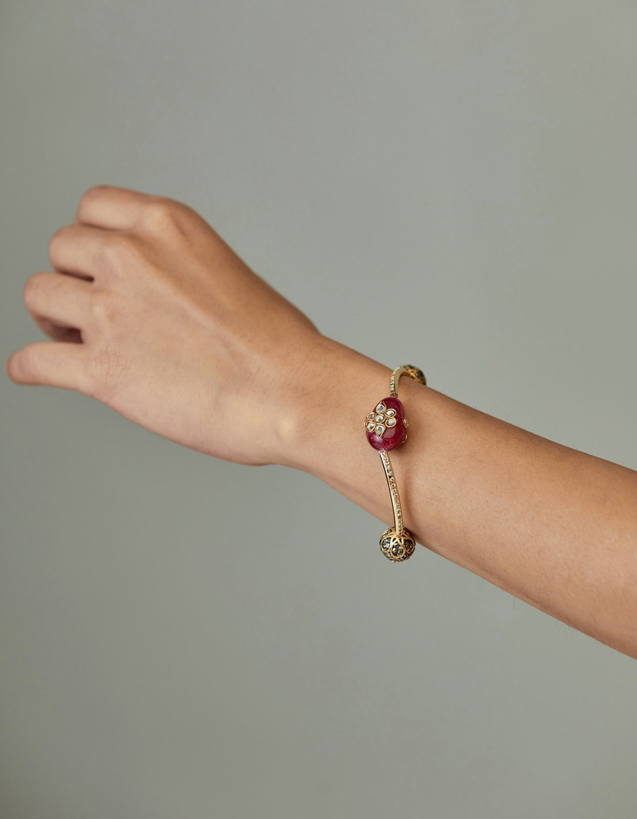Ruby Tumble Pipe Bracelet